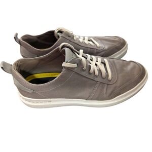 Cole Haan Grand Canvas Sneakers Gray‎ Casual Lace Up Shoes Size 9.5